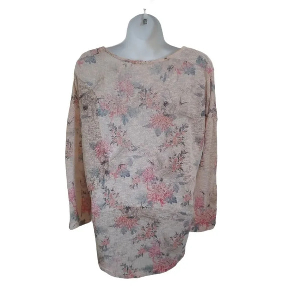 Ginger G Knit High Low Shirt, Floral, M - Picture 7 of 9